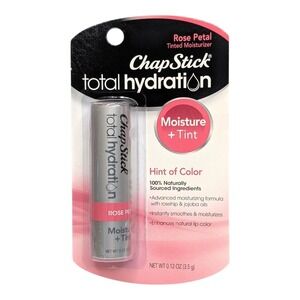 ChapStick Total Hydration Rose Petal Tinted Moisturizer Lip Balm 0.12 oz